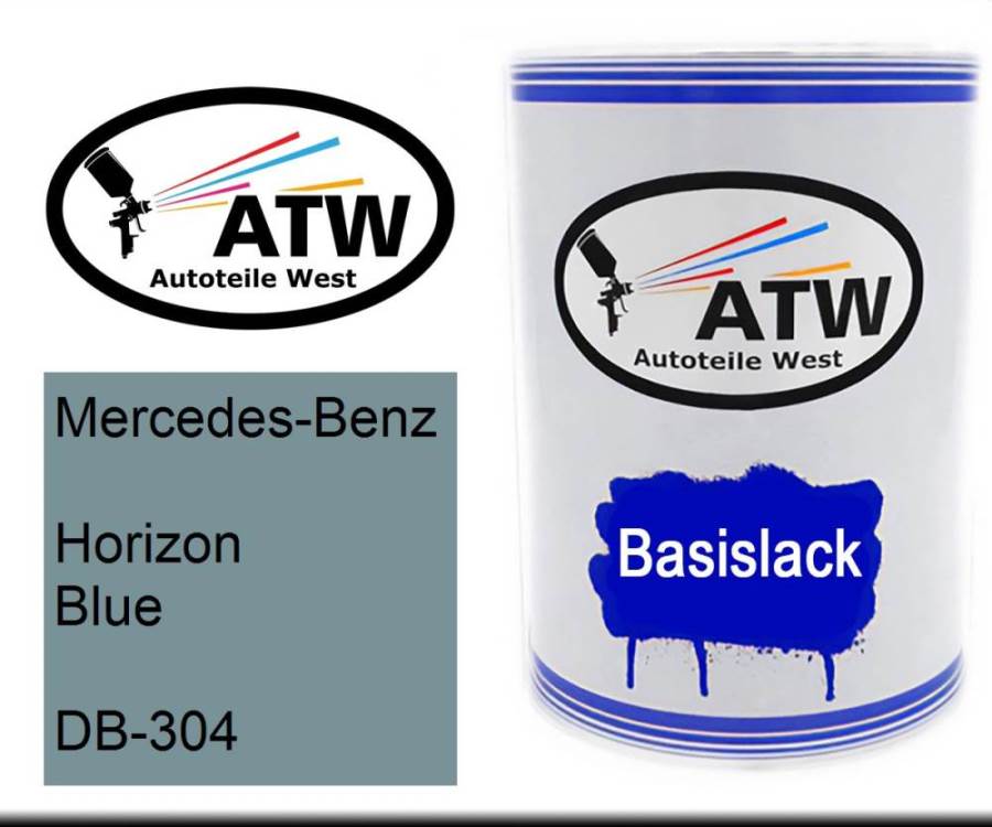 Mercedes-Benz, Horizon Blue, DB-304: 500ml Lackdose, von ATW Autoteile West.